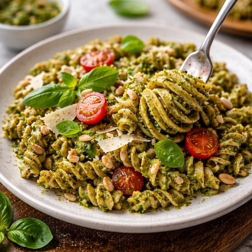 Pâtes Complètes Pesto Maison